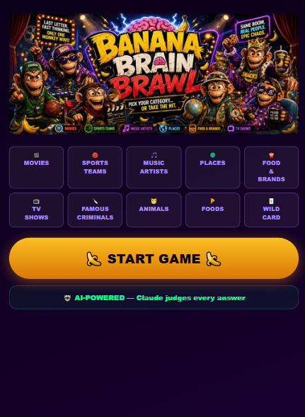 Banana Brain Brawl — online board game
