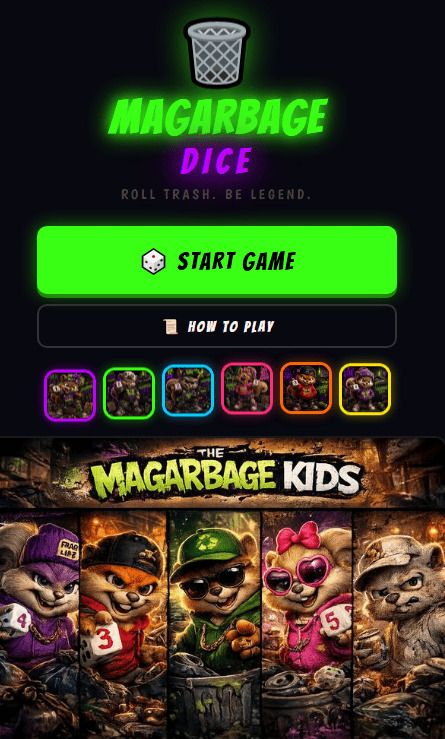 Magarbage Dice — online board game