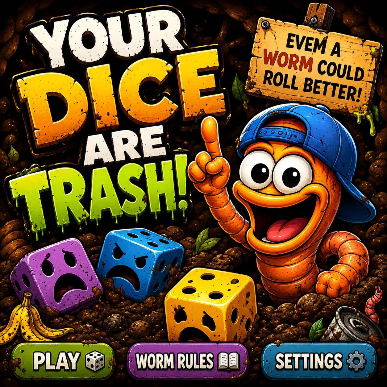 Your Dice Are Trash — IRL game art